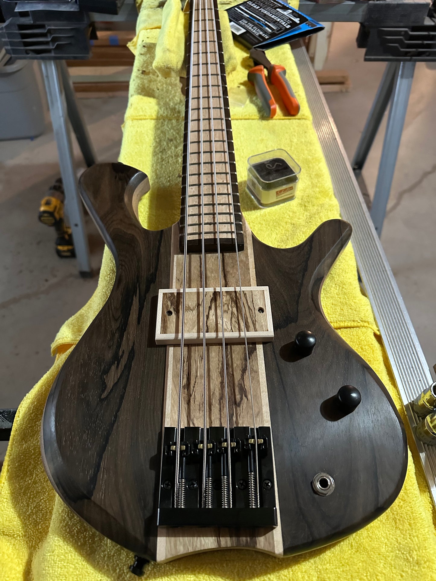 Ziricote 4 string bass.